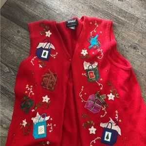 Vintage Christmas sweater  vest. Size xl